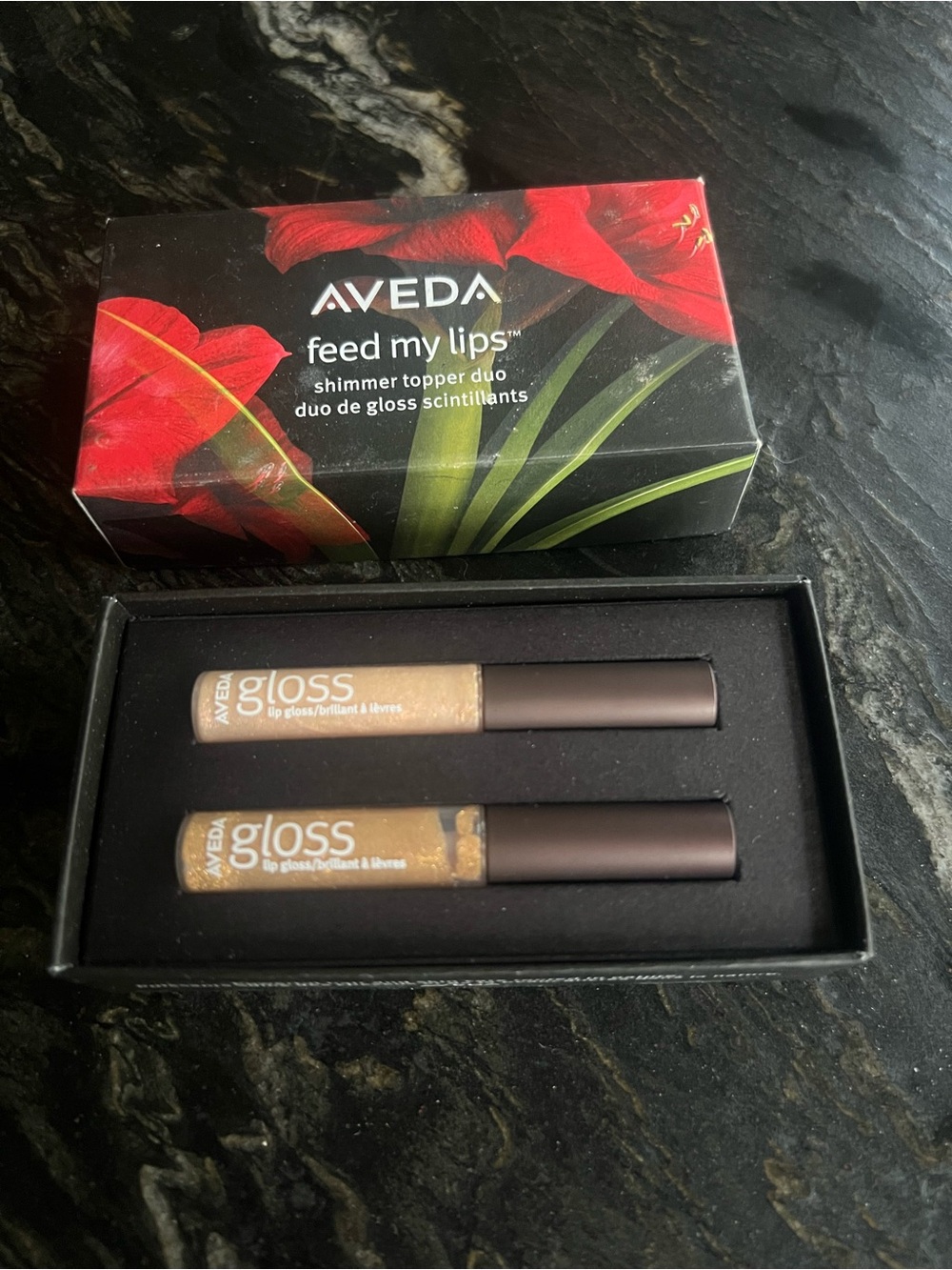 AVEDA Feed My Lips Shimmer Topper Duo Mini Gloss - New